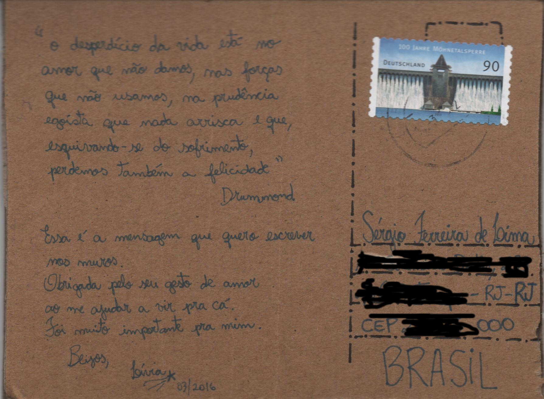 Cartão Postal da Lívia Uchôa - texto